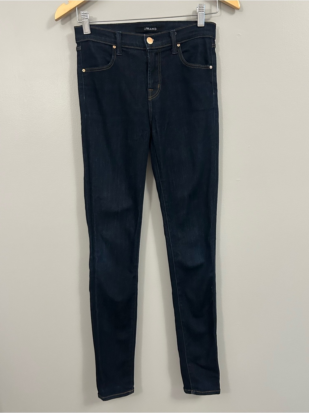 J Brand Maria High Rise Skinny Dark Indigo Skinny Jeans Size 24